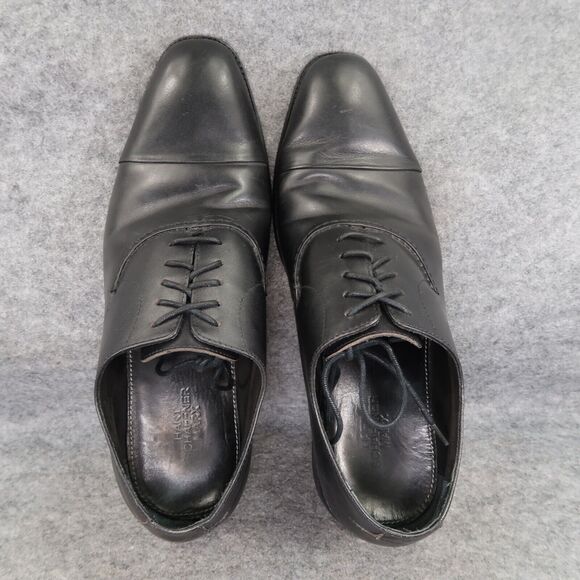 Hart Schaffner Marx Shoe Men 11 Oxford Cap Toe Formal Professional Classic Black - Picture 5 of 16